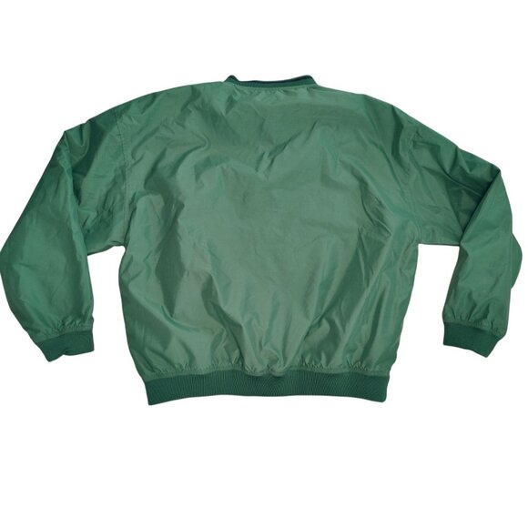 Burry Lane Green Mens XL V-Neck Golf Pullover Windbreaker Jacket Blouson VTG - Picture 2 of 7